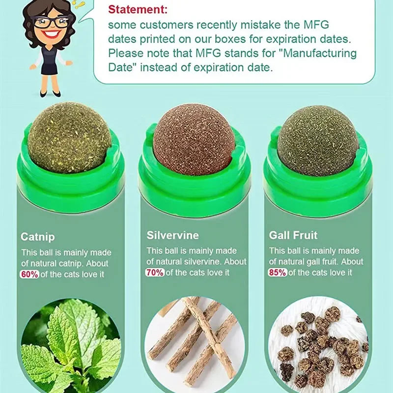 Wall Stick-On Catnip Ball